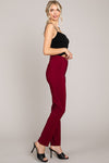 Twill Tailored Trousers - Wine