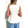 Solid V Neck Button Down Pockets Fit Vest