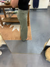 Soft Stretch High Waisted Twill Pants - Ash Olive