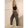 Printed Barrel Jeans with Belt Detail