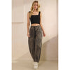 Printed Barrel Jeans with Belt Detail