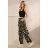 Printed Barrel Jeans with Belt Detail