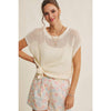 SUN-SOAKED DAYS OPEN-KNIT FISHNET SWEATER TOP