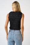 MINI POLKA DOT SMOCKED CROP TANK TOP