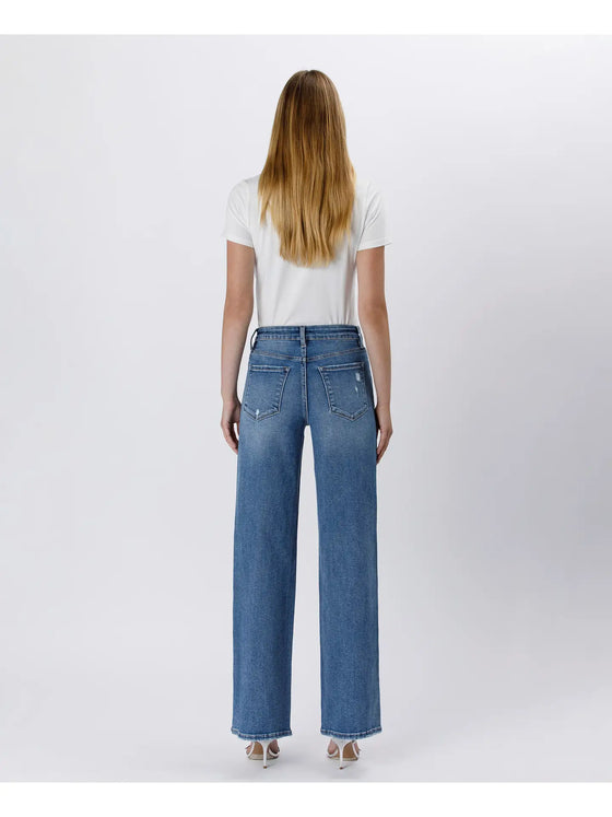 Tummy Control Super High Rise Baggy Wide Jeans - Lovervet