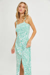 FLORAL PAISLEY PRINT BUTTON-DOWN MIDI DRESS