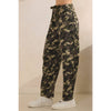 Printed Barrel Jeans with Belt Detail