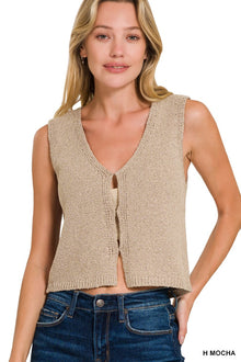  Hook & Eye Knit Sweater Vest