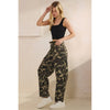 Printed Barrel Jeans with Belt Detail