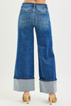 High Rise Wide Leg Cuffed