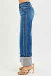 High Rise Wide Leg Cuffed
