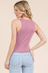 CREW NECK BASIC DOUBLE LAYERS TANK TOP