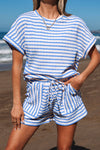 Stripe Top and Shorts Set