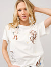 Western Motif Embroidered Graphic T Shirt