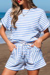 Stripe Top and Shorts Set