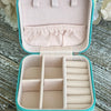 Travel Jewelry Box "Seafoam"