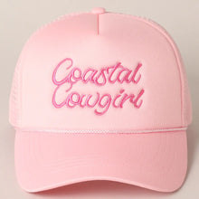  Costal Cowgirl Embroidered Mesh Back Baseball Cap BABY PINK