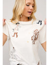 Western Motif Embroidered Graphic T Shirt