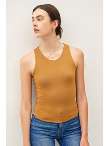  Plus size Basic Round Neck Tank - Barley