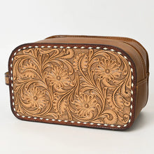  Western Hand-Tooled Leather Toiletry Bag - Travel Dopp Kit by American Darling