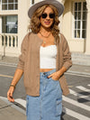 Ribbed Knit Button Cardigan