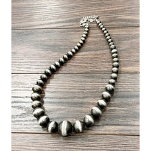  24" Very-Big Graduated Navajo Bead Necklace