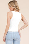 CREW NECK BASIC DOUBLE LAYERS TANK TOP