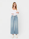 SUPER HIGH RISE ELASTIC WAISTBAND CROP WIDE LEG