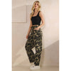 Printed Barrel Jeans with Belt Detail