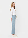 SUPER HIGH RISE ELASTIC WAISTBAND CROP WIDE LEG