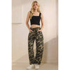 Printed Barrel Jeans with Belt Detail