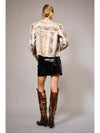 Aztec Jacquard Frayed Edge Hook & Eye Jacket