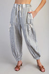 Soft Washed Striped Jogger Pants