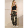 Printed Barrel Jeans with Belt Detail