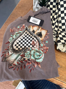  Turquoise Checkered Spade T-Shirt