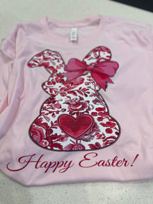  Pink Floral Chinoiserie Bunny Tee