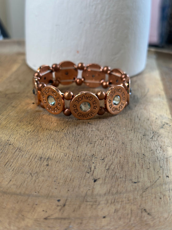 Copper Shotgun Shell Bracelet