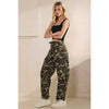 Printed Barrel Jeans with Belt Detail