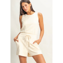  Cream Sleeveless Romper