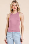 CREW NECK BASIC DOUBLE LAYERS TANK TOP