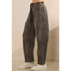 Printed Barrel Jeans with Belt Detail