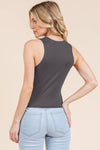 CREW NECK BASIC DOUBLE LAYERS TANK TOP