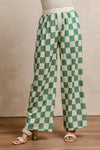 Sheer Checker Print Pants