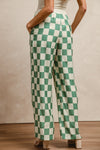 Sheer Checker Print Pants
