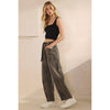 Printed Barrel Jeans with Belt Detail