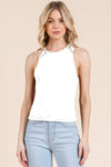 CREW NECK BASIC DOUBLE LAYERS TANK TOP
