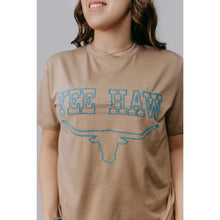  Yee Haw! Longhorn Embroidered Tee
