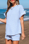 Stripe Top and Shorts Set