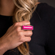  Adjustable Pink Bar Ring