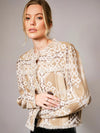 Aztec Jacquard Frayed Edge Hook & Eye Jacket